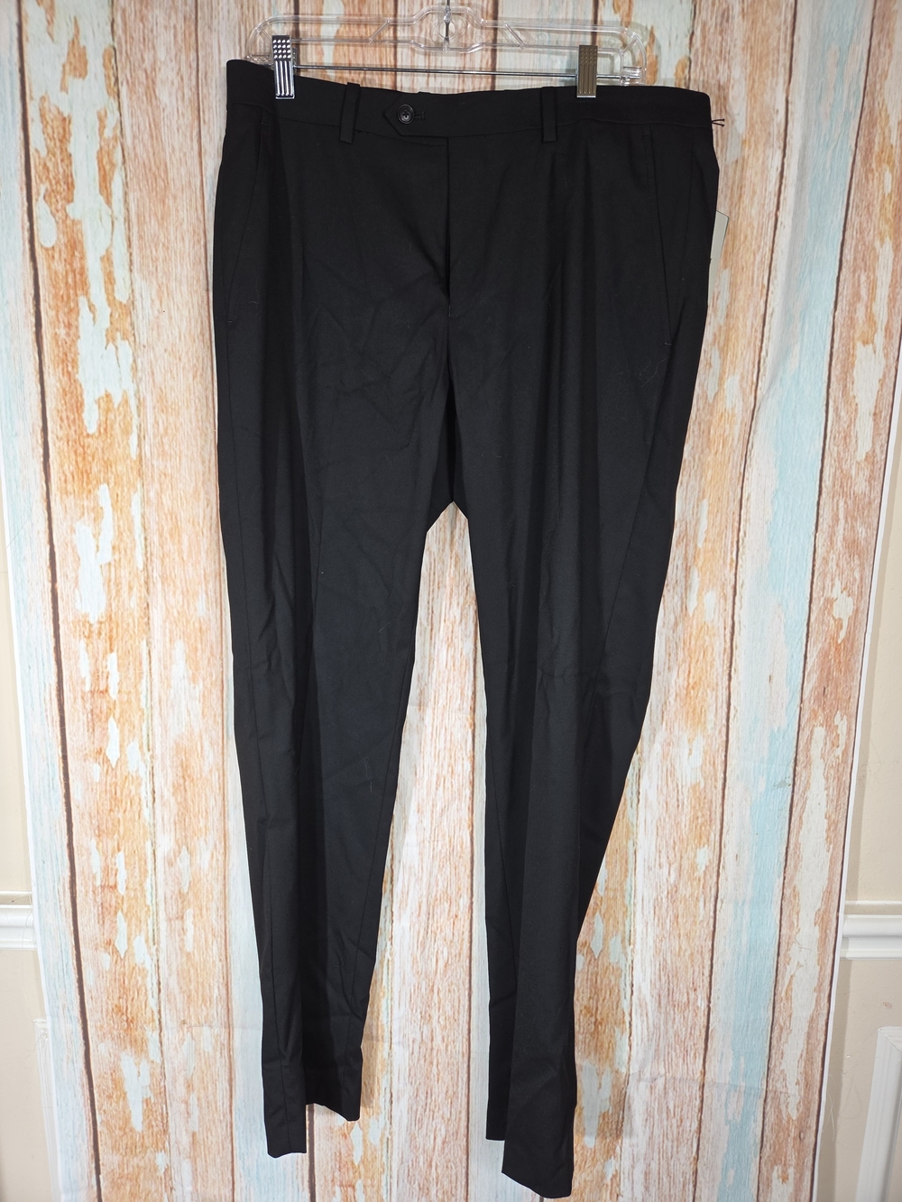Alfani Men's Black Dress Pants - Slim Fit 34x32 Style Mkxepq3z0101